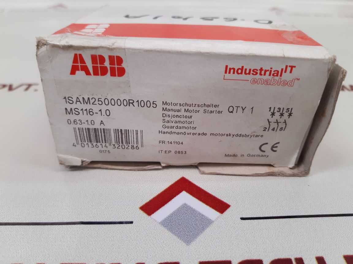 Abb Ms 116 Manual Motor Starter 1Sam250000R1005 - Aeliya Marine Tech