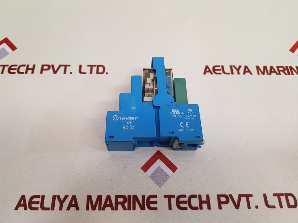 Finder 55.34.9.024.0040 Relay With 94.04 Relay Socket And 9902.9024.99 - Aeliya Marine Tech