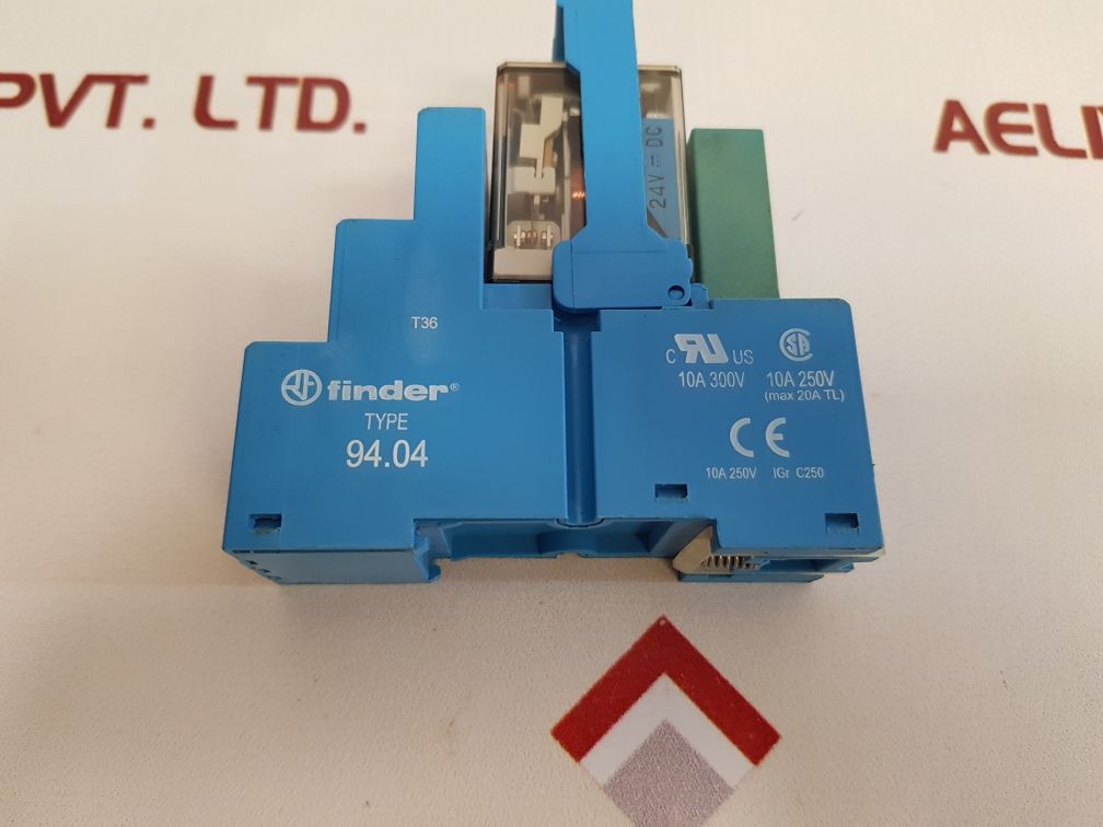 Finder 55.34.9.024.0040 Relay With 94.04 Relay Socket And 9902.9024.99 - Aeliya Marine Tech