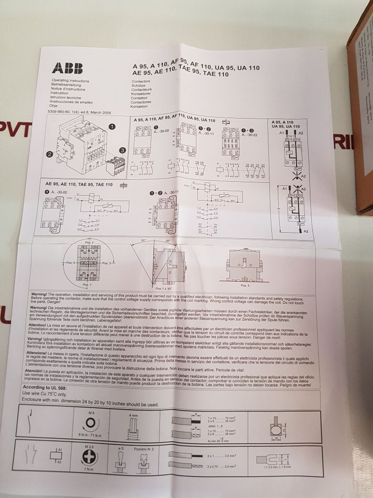 Abb A110-30 Contactor With Cal18-11 New - Aeliya Marine Tech