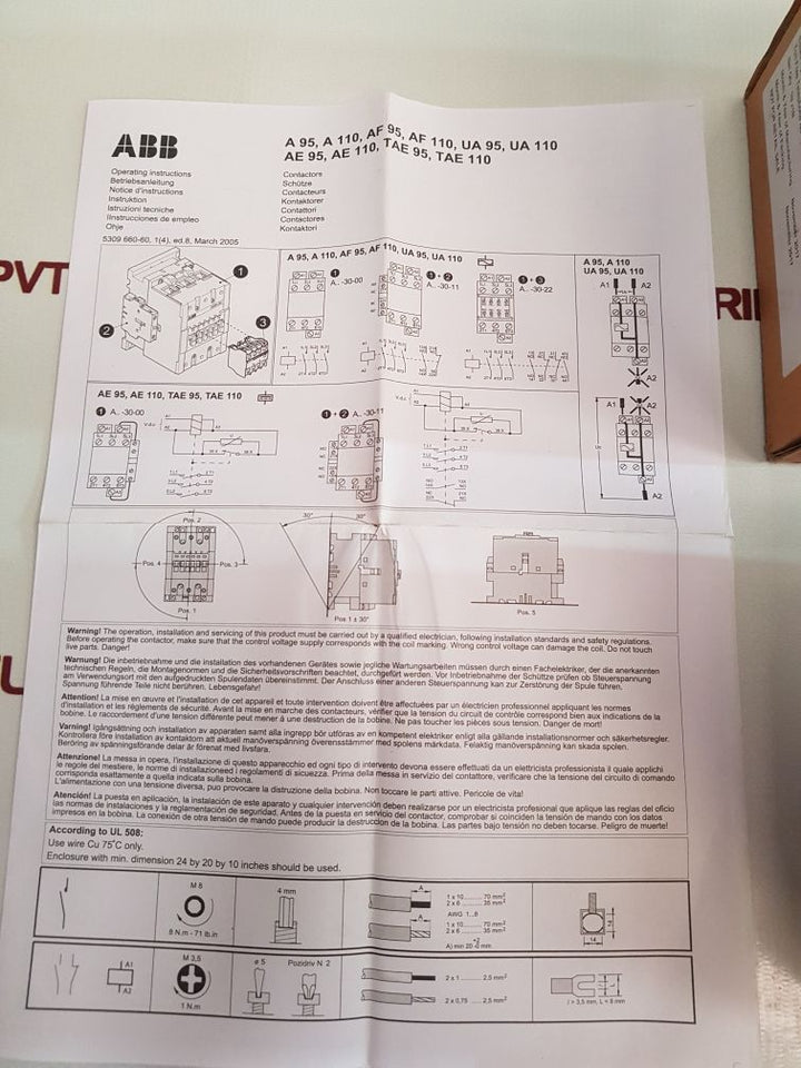 Abb A110-30 Contactor With Cal18-11 New - Aeliya Marine Tech