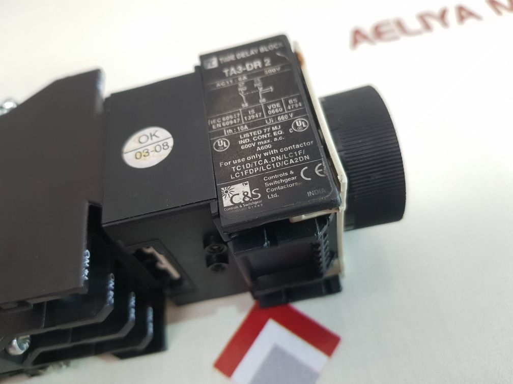 C&S Ta3 Dr2 Time Delay Block With Ca2-dn140 Contactor - Aeliya Marine Tech