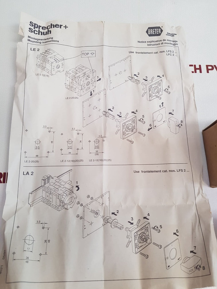 Sprecher + Schuh Le2-12 Rotary Cam Switch - Aeliya Marine Tech