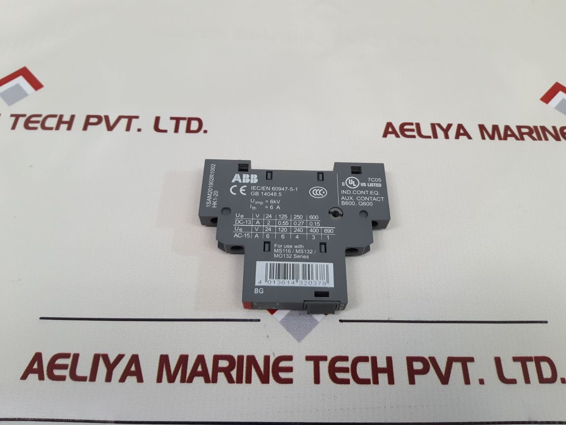 Abb Hk1-20 Auxiliary Contact 1Sam201902R1002 - Aeliya Marine Tech