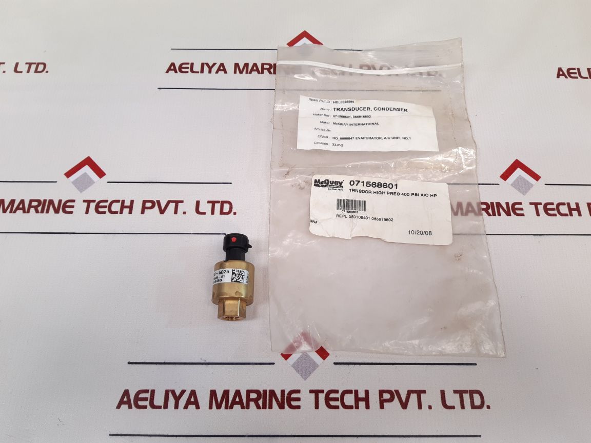 Mcquay P158-5025 Condenser Pressure Transducer