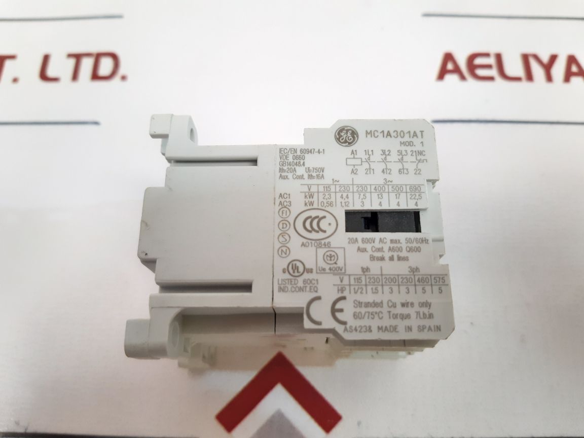 General Electric Mc1A Contactor Mc1A301At - Aeliya Marine Tech