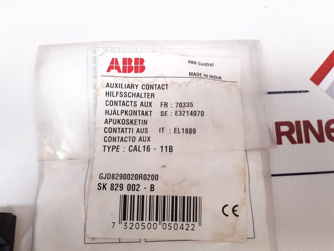Abb Cal 16-11B Auxiliary Contact Block 10A 600V Ac Gjd8290020R0200 - Aeliya Marine Tech