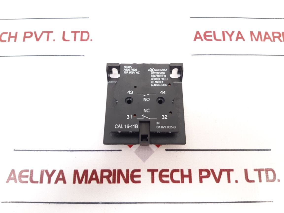 Abb Cal 16-11B Auxiliary Contact Block 10A 600V Ac Gjd8290020R0200 - Aeliya Marine Tech