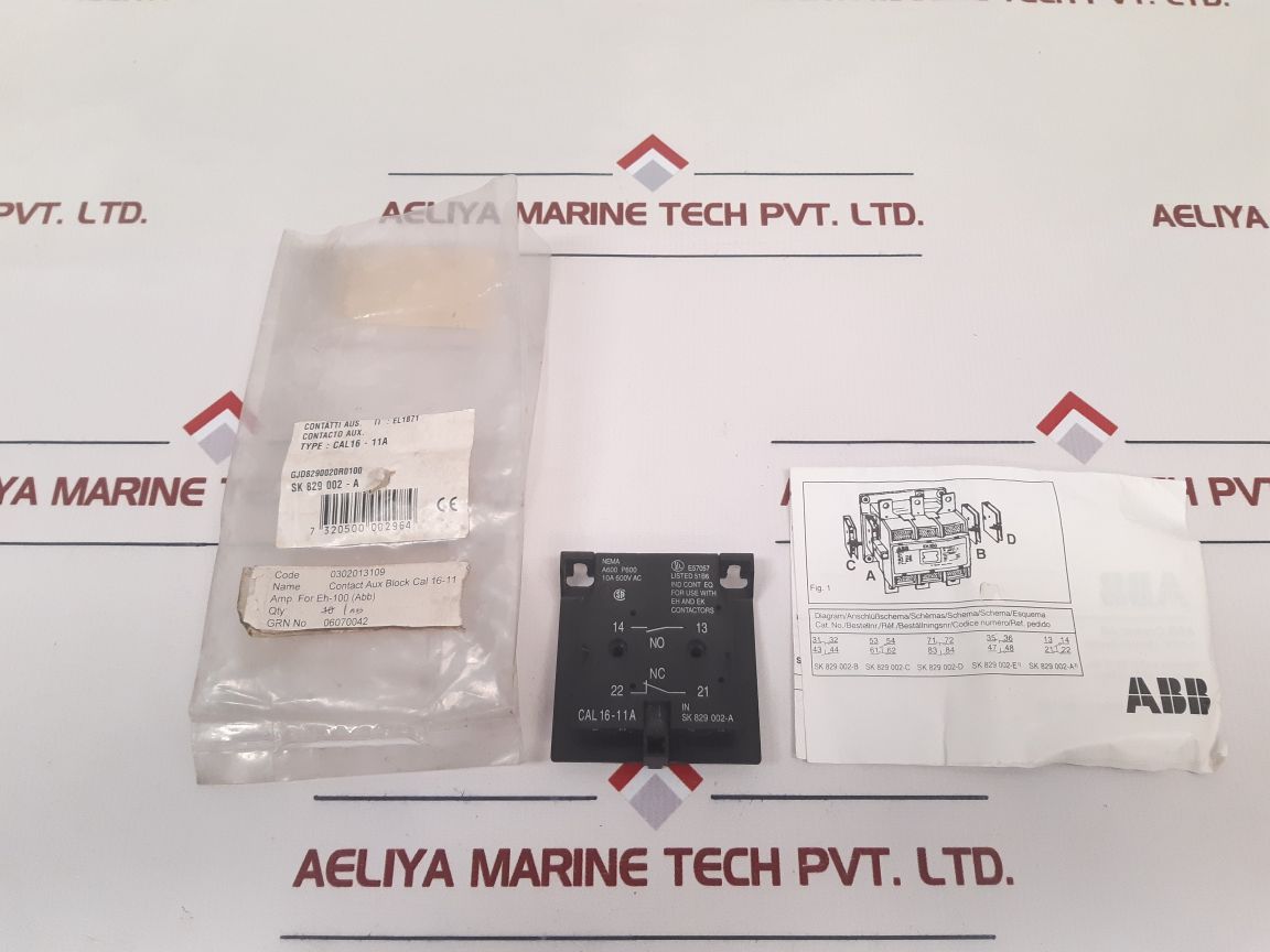 Abb Cal16-11A Auxiliary Contact Block Sk 829 002-a