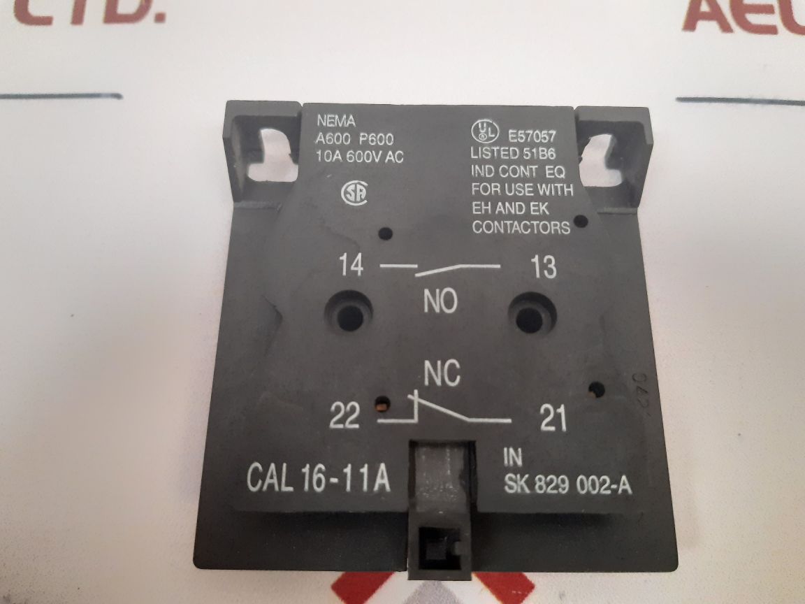 Abb Cal16-11A Auxiliary Contact Block Sk 829 002-a - Aeliya Marine Tech