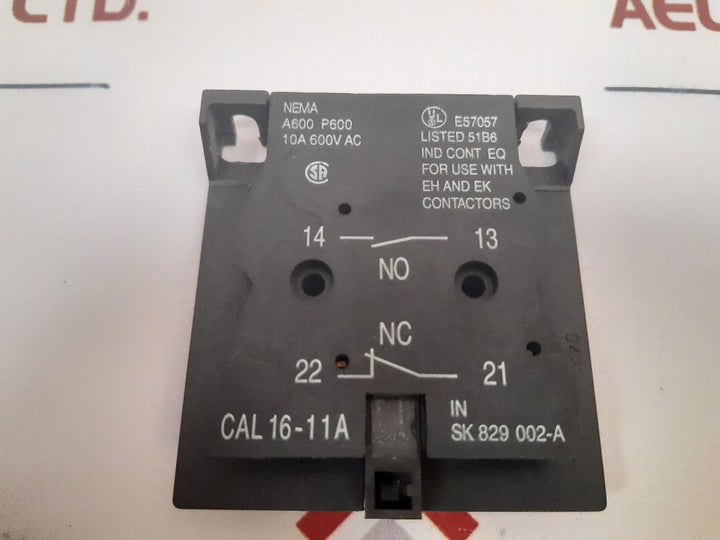 Abb Cal16-11A Auxiliary Contact Block Sk 829 002-a - Aeliya Marine Tech