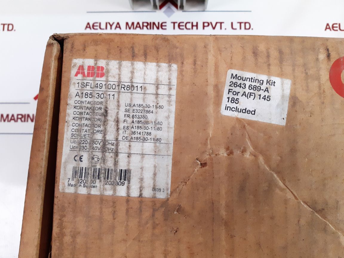 Abb A185-30 Contactor 1Sfl491001R8011 - Aeliya Marine Tech