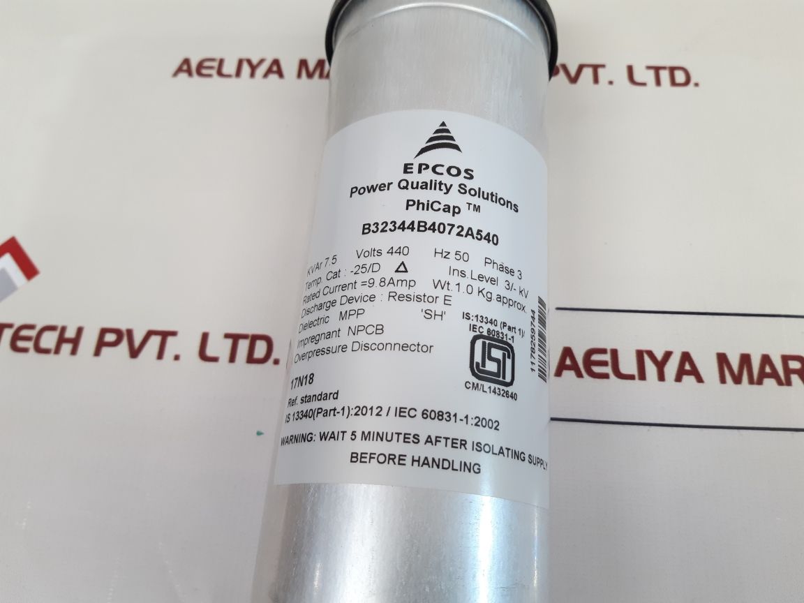 Epcos B32344b4072A540 Phicap Normal Duty capacitor - Aeliya Marine Tech