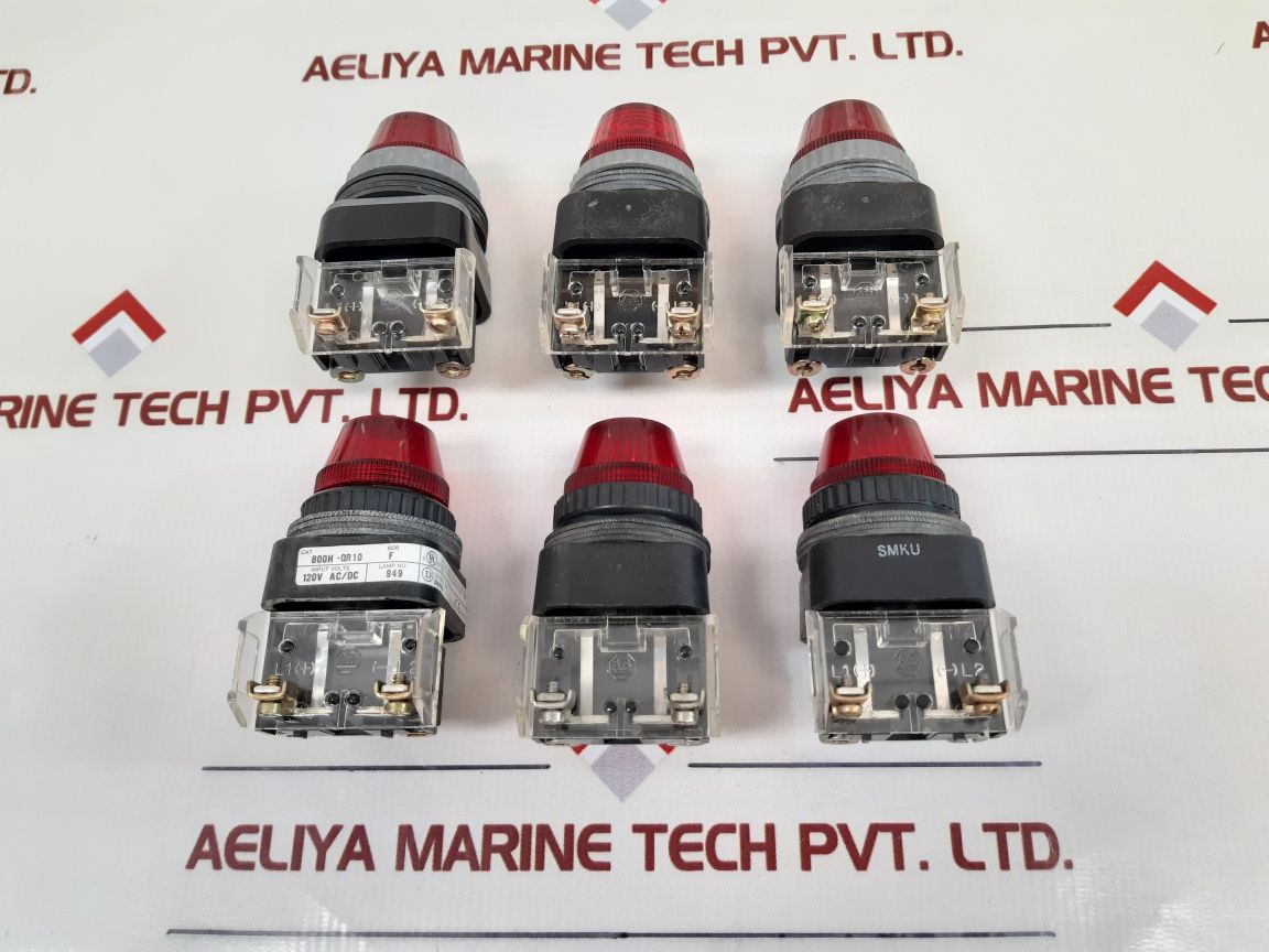 Allen Bradley 800H-qr10 Ser.F Red Light- Pilot