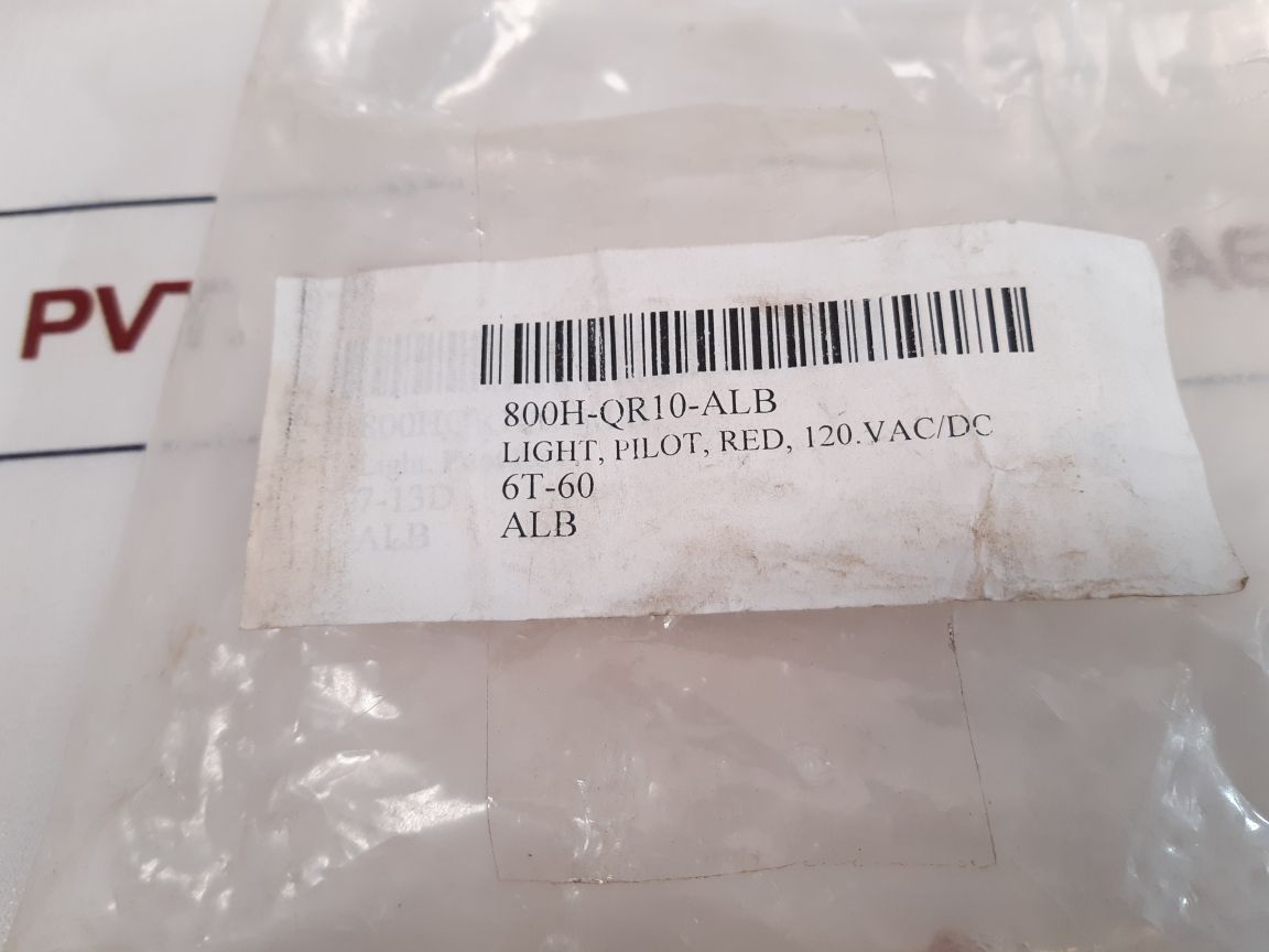 Allen Bradley 800H-qr10 Red Pilot Light 120V Ac/Dc - Aeliya Marine Tech