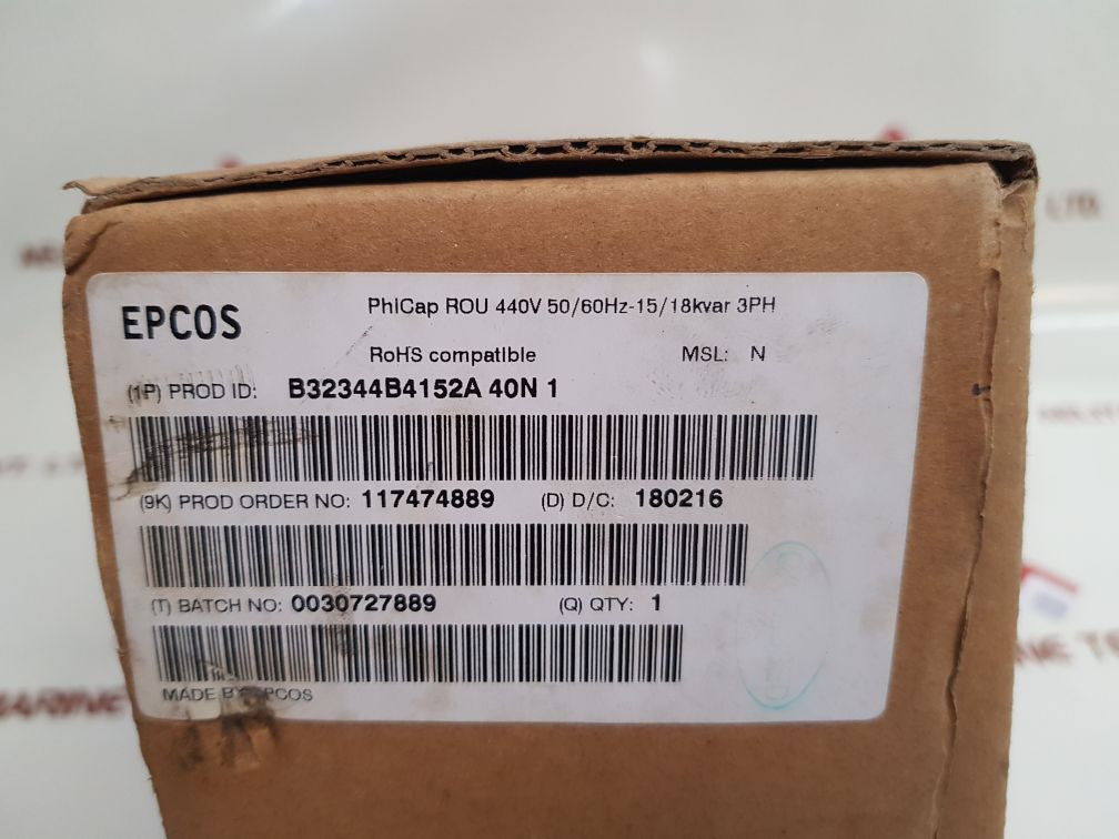 Siemens B32344B4152A040 Power Capacitor - Aeliya Marine Tech