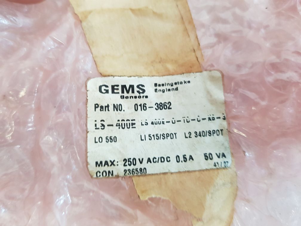 Gems Sensors Ls-400E Float Sensor Switch Ls 400E-0-tc-c-k6-3 - Aeliya Marine Tech