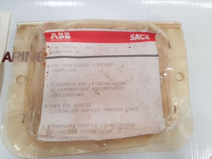 Abb Uxab 739240 R 200 Auxiliary Contacts Circuit-breaker - Aeliya Marine Tech