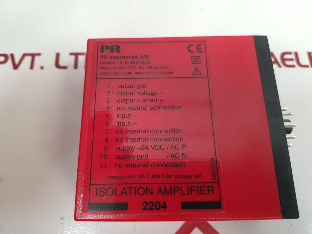 Pr electronics 2204 isolation amplifier 2204s104 1.3w - Aeliya Marine Tech