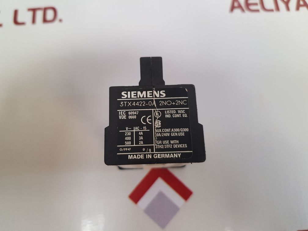 Siemens 3Tx4422-0A Auxiliary Switch Block 2No+2Nc