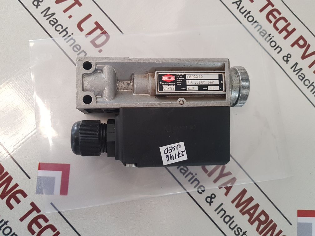 Herion 0821060 Pressure Switch Used - Aeliya Marine Tech