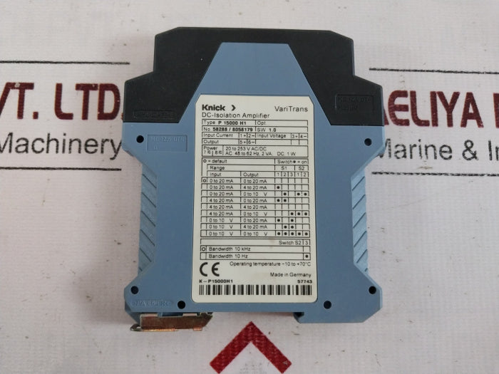 Knick P 15000 H1 Dc-isolation Amplifier 0 To 20 Ma 20 To 253 V Ac/Dc