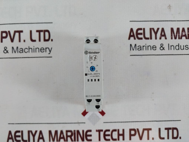 Finder 80.11.0.240.0000 Time Delay Relay 1-20 S 24-240V Ac/Dc 2.9 Va