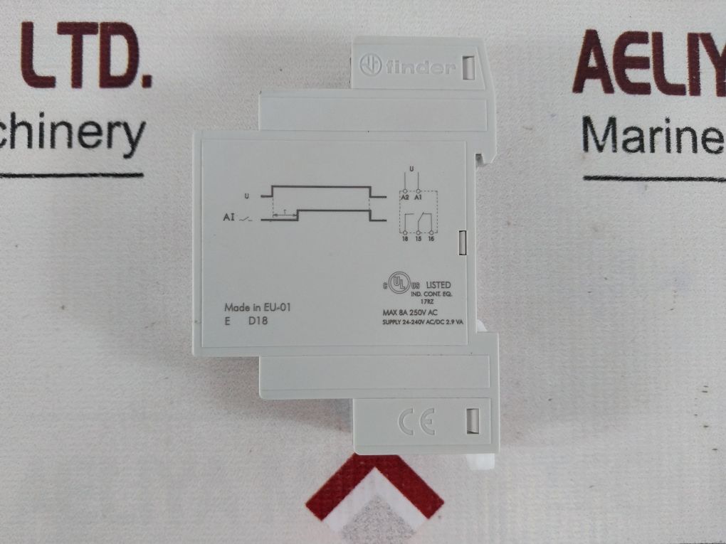 Finder 80.11.0.240.0000 Time Delay Relay 1-20 S 24-240V Ac/Dc 2.9 Va