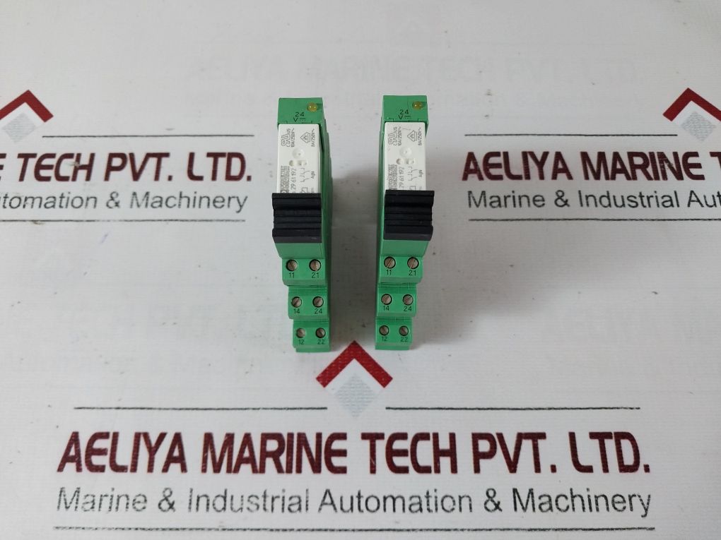 Lot Of 3X Phoenix Contact Plc-bsc-24Dc/21-21 Relay With Socket Base 250Vac/2X6A