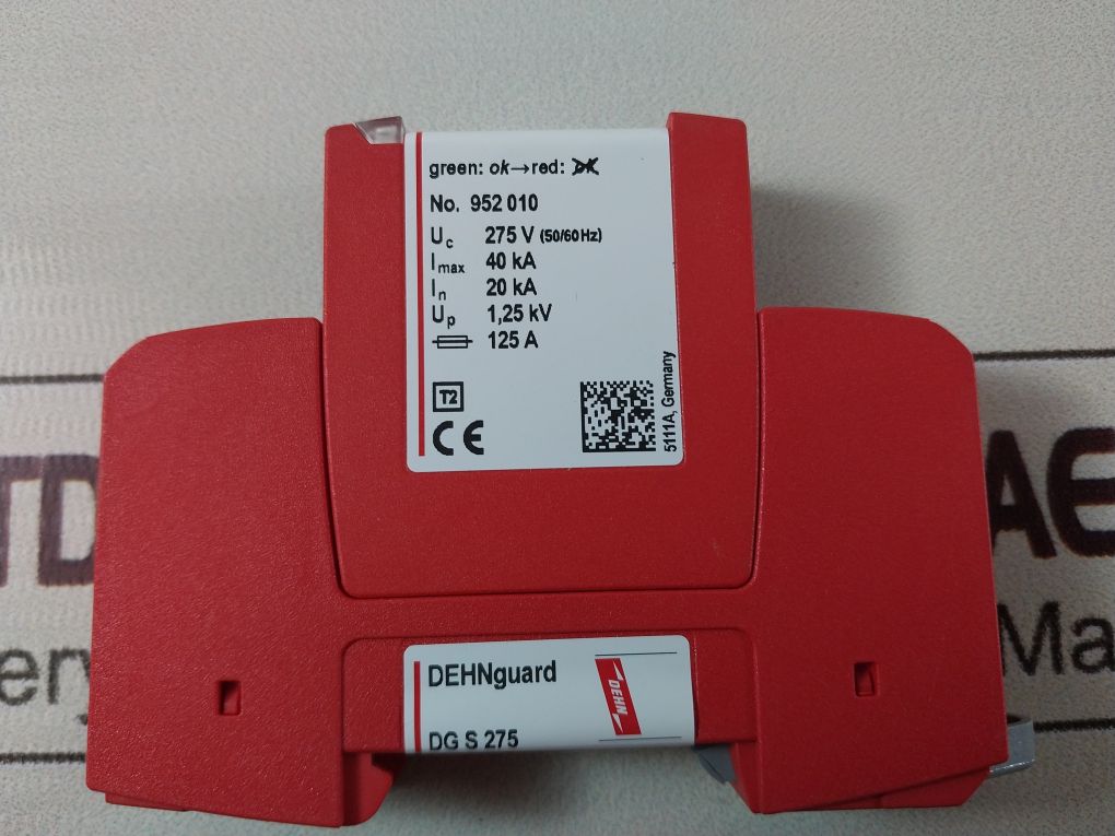Dehn Dg Mod 275 Varistor Based Protection Module Uc 275 V (50/60Hz)