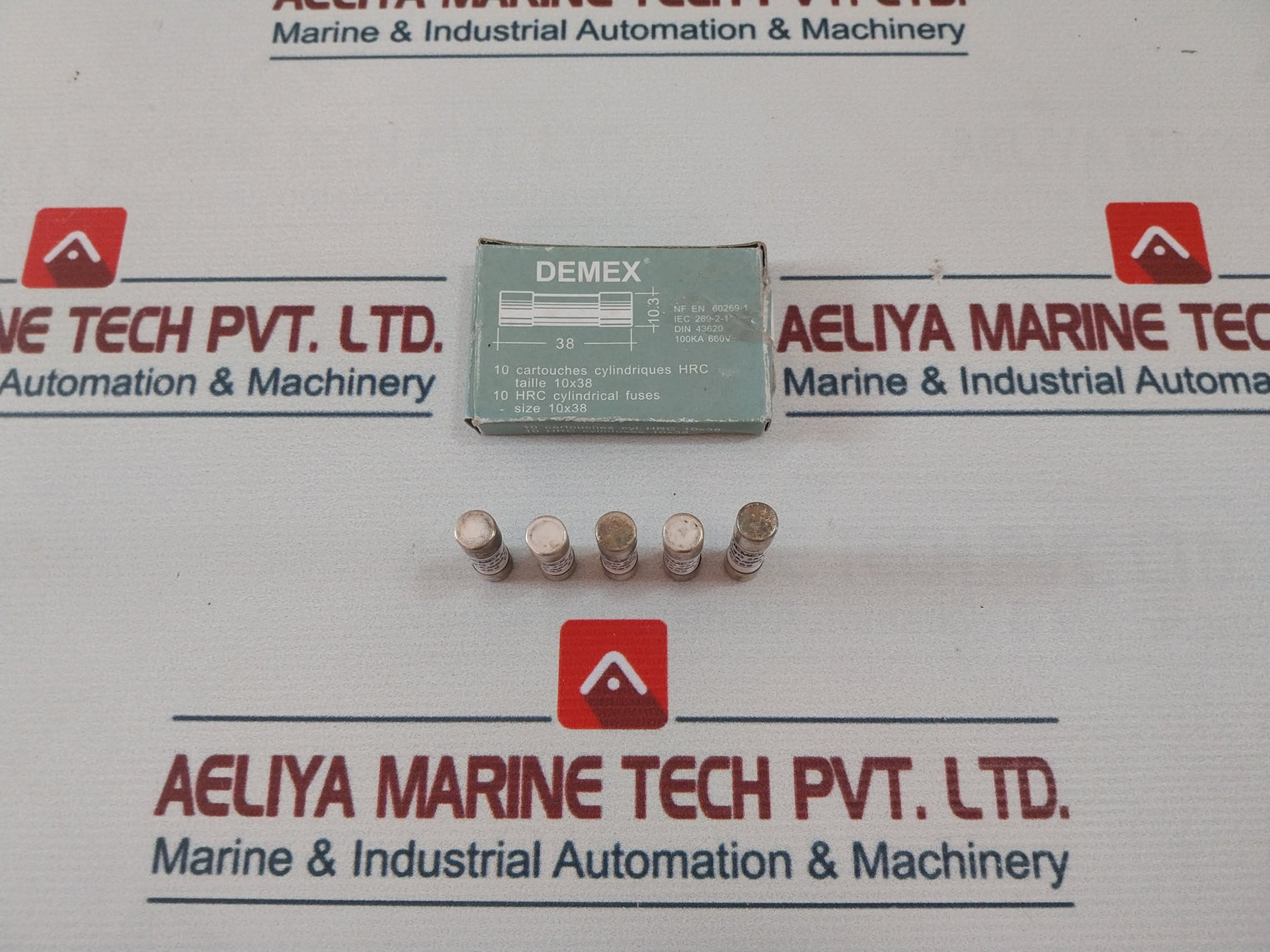 Lot Of 5X Demax Iec 269-2-1 Cylindrical Fuse 100Ka/660V 993.01.08.006