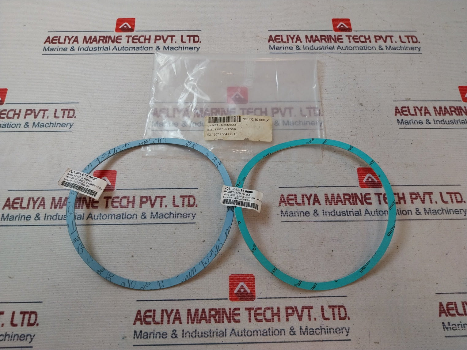 Lot Of 8X Boll & Kirch 172X189X1,5 Gasket Pos.6