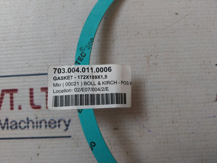 Lot of 8X Unitec 300 Gasket 703.004.011.0006, POS.6, 172X189X1,5