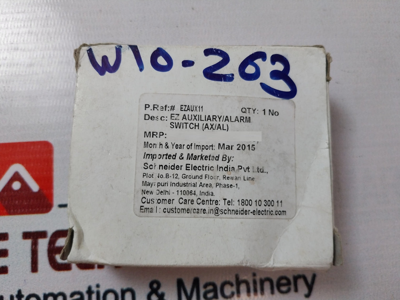 Schneider Electric Ezaux11 Circuit Breaker Thermal-Magnetic Auxiliary Switch