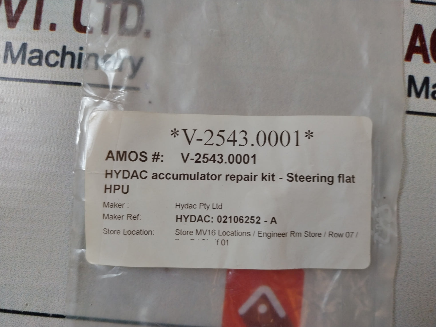 Hydac 353621 Accumulator Repair Kit