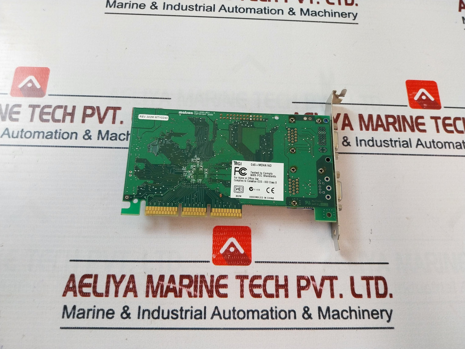 Matrox G45+Mdha16D Dual Head Agp Vga Video Card 94V-0