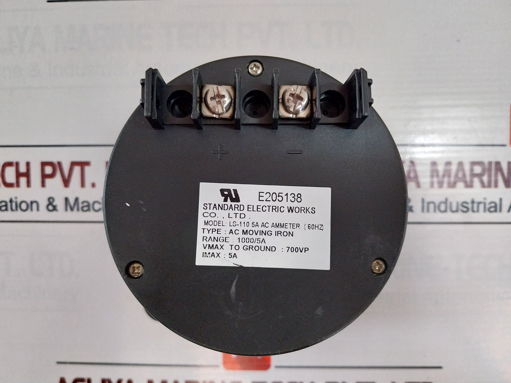 Standard Electric Works Ls-110 5A Ac Ammeter 60Hz 0-1000 Ac Amperes