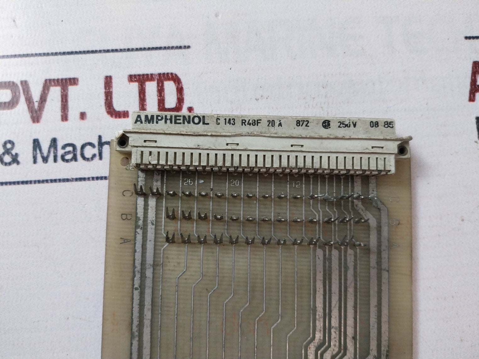 Amphenol 7252-027.0000 Printed Circuit Board 20a 250v