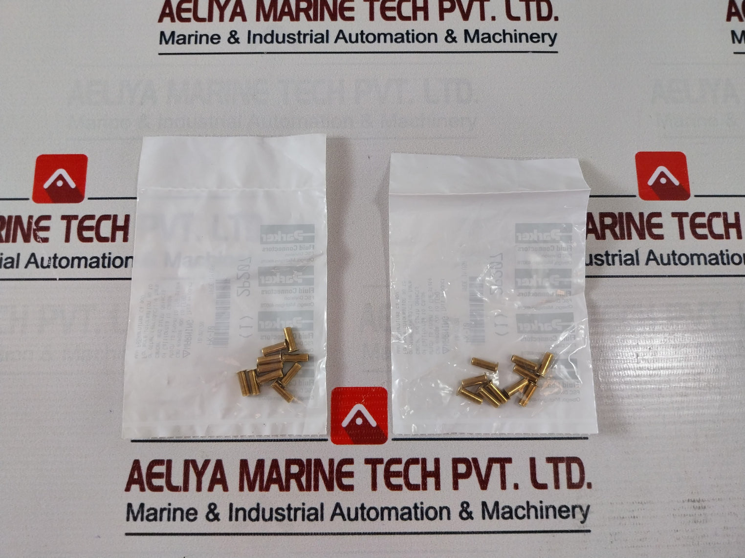 Lot of 20X Parker 2P207 Tubing Brass Fitting 1/4