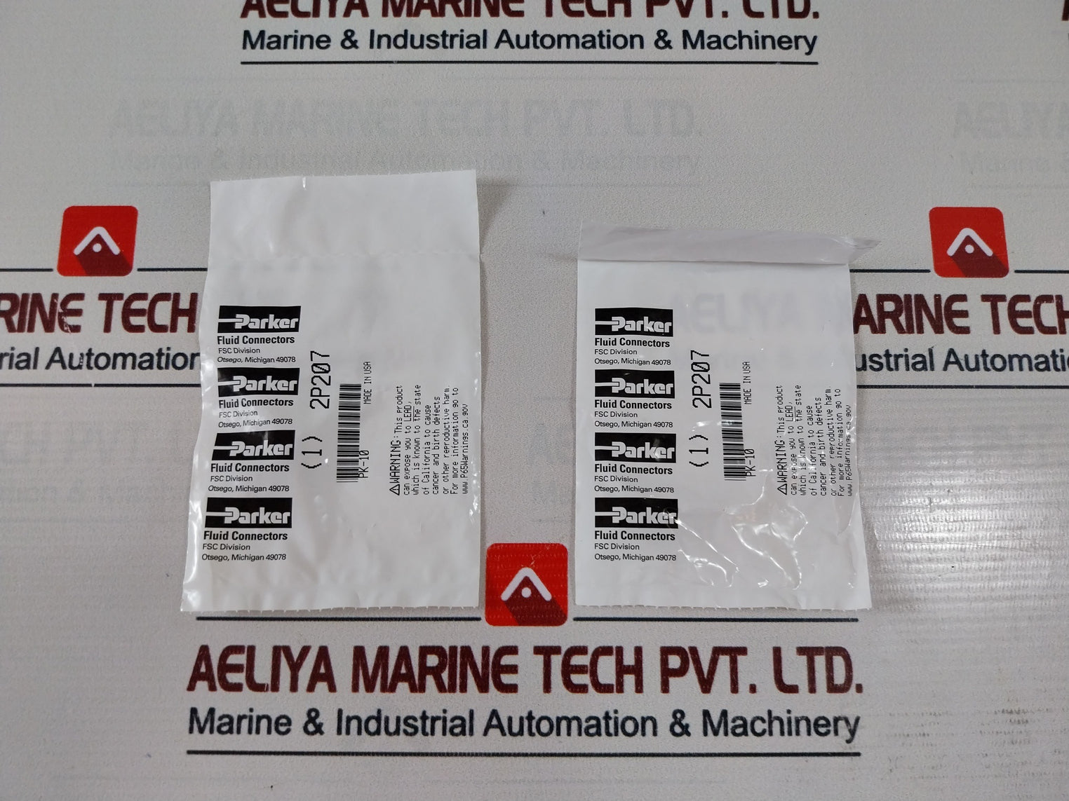 Lot of 20X Parker 2P207 Tubing Brass Fitting 1/4