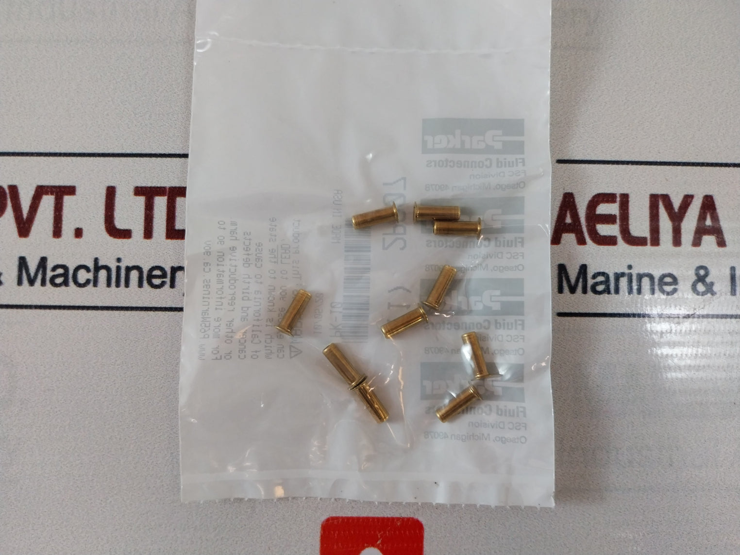 Lot of 20X Parker 2P207 Tubing Brass Fitting 1/4