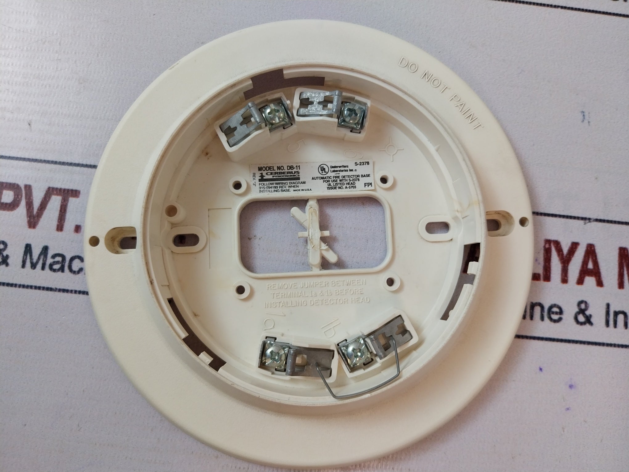 Lot Of 2X Cerberus DB-11 Detector Mounting Base 595-193755/500-094151