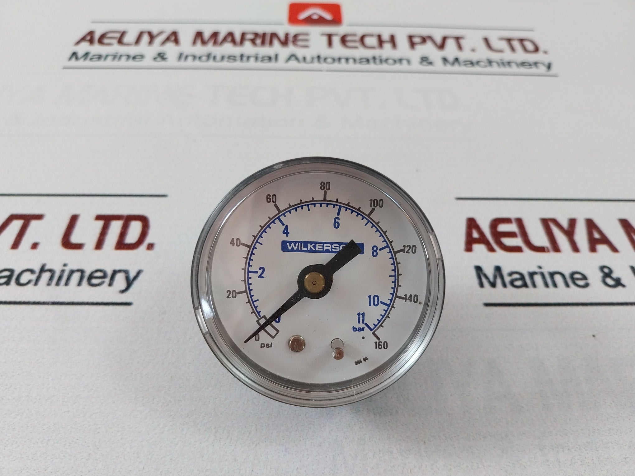 Wilkerson 094 04 Pressure Gauge 0-160 PSI 0-11 Bar