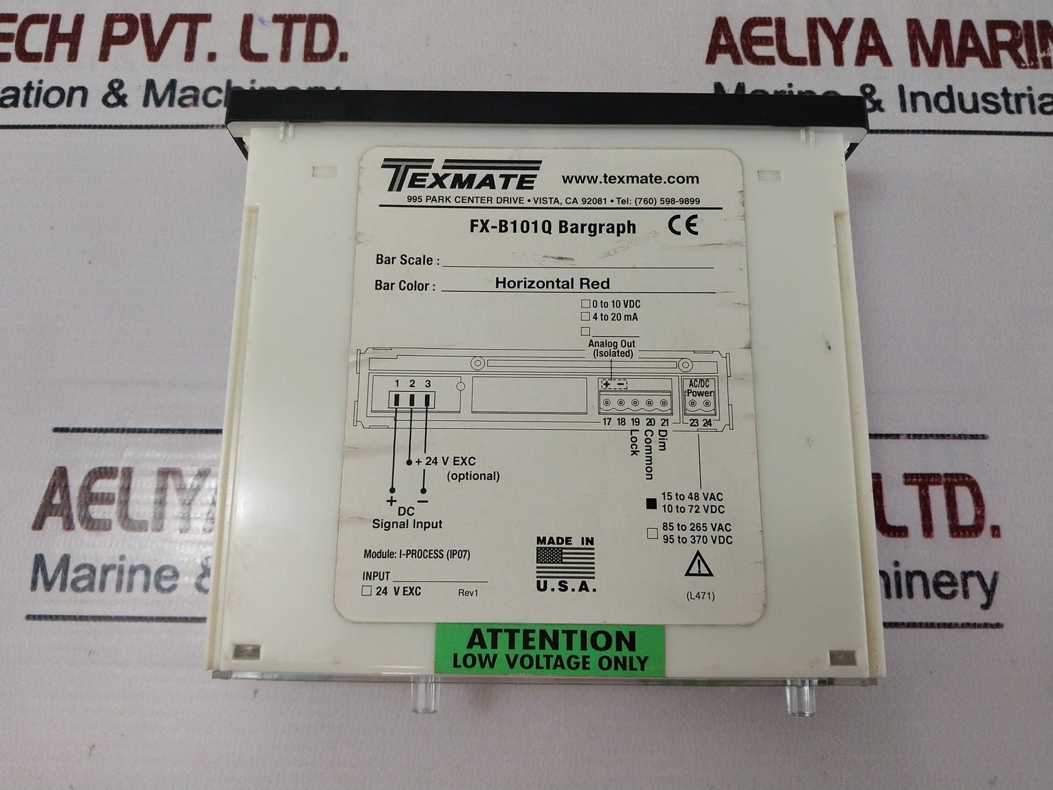 Texmate Fx-b101Q Bargraph Analog Outout I-process (Ip07) +24V Exc