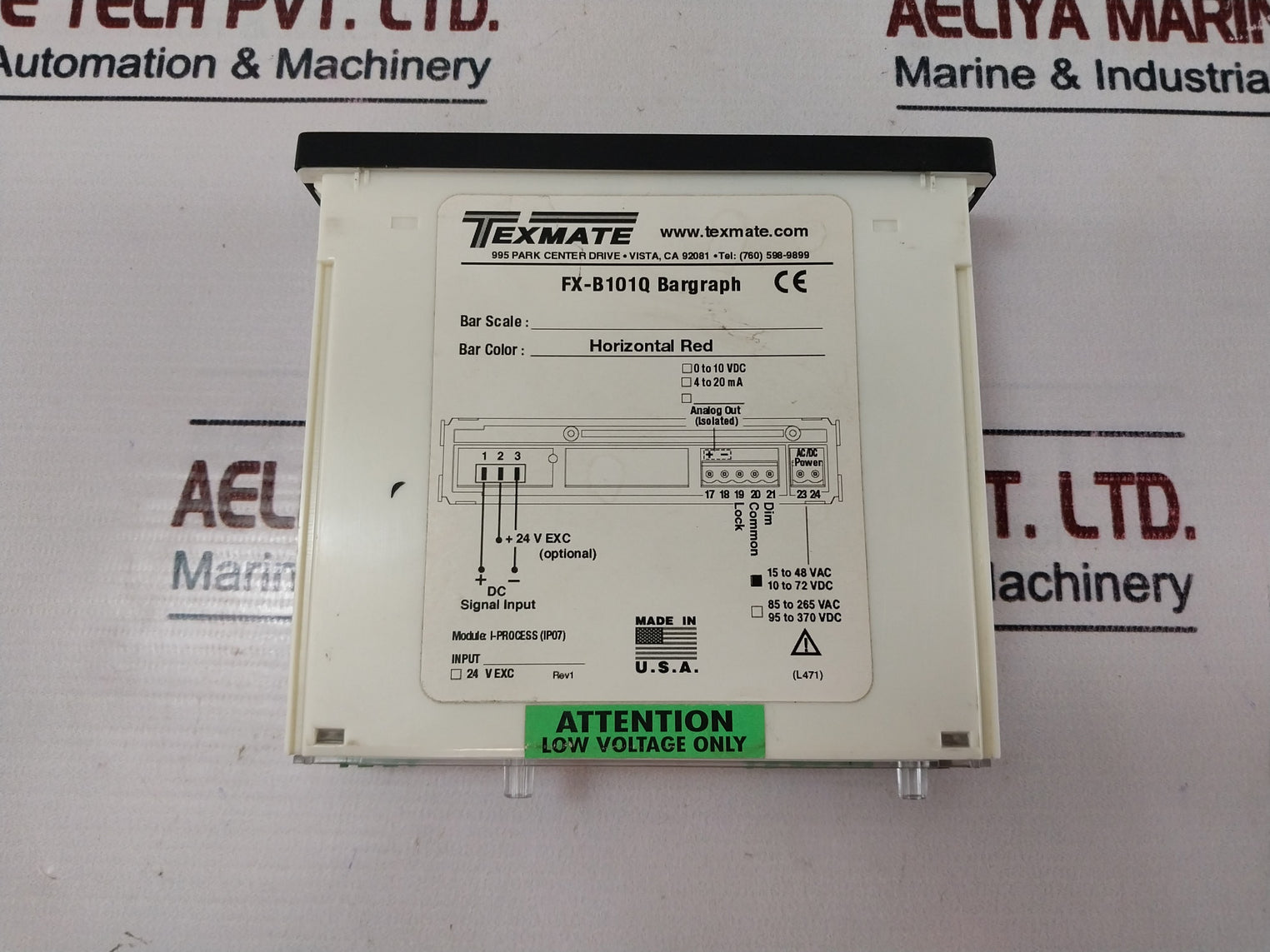 Texmate Fx-b101Q Bargraph Blue Pod Pilot Pressure I-process (Ip07)