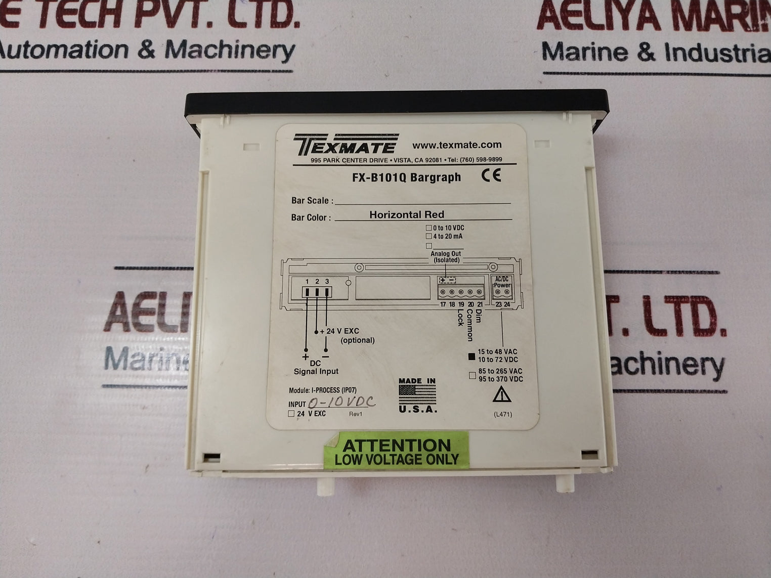 Texmate Fx-b101Q Bargraph System Hydraulic Pressure I-process (Ip07) 0-10Vdc