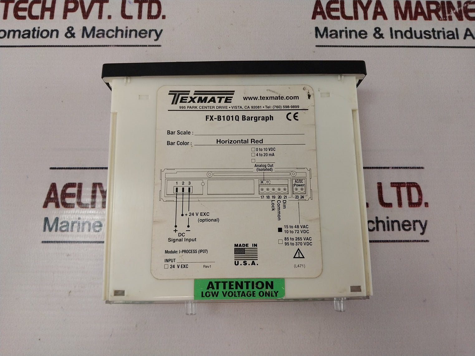 Texmate Fx-b101Q Bargraph Connector Pocv I-process (Ip07) +24V