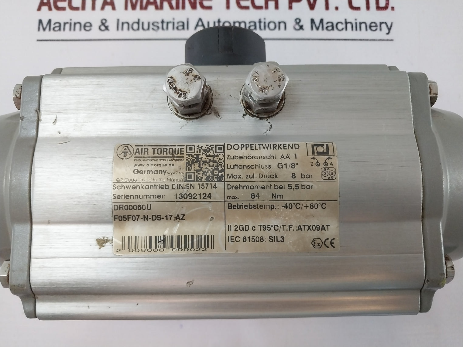 Air Torque Dr00060u F05f07-n-ds-17 Az Pneumatic Actuator