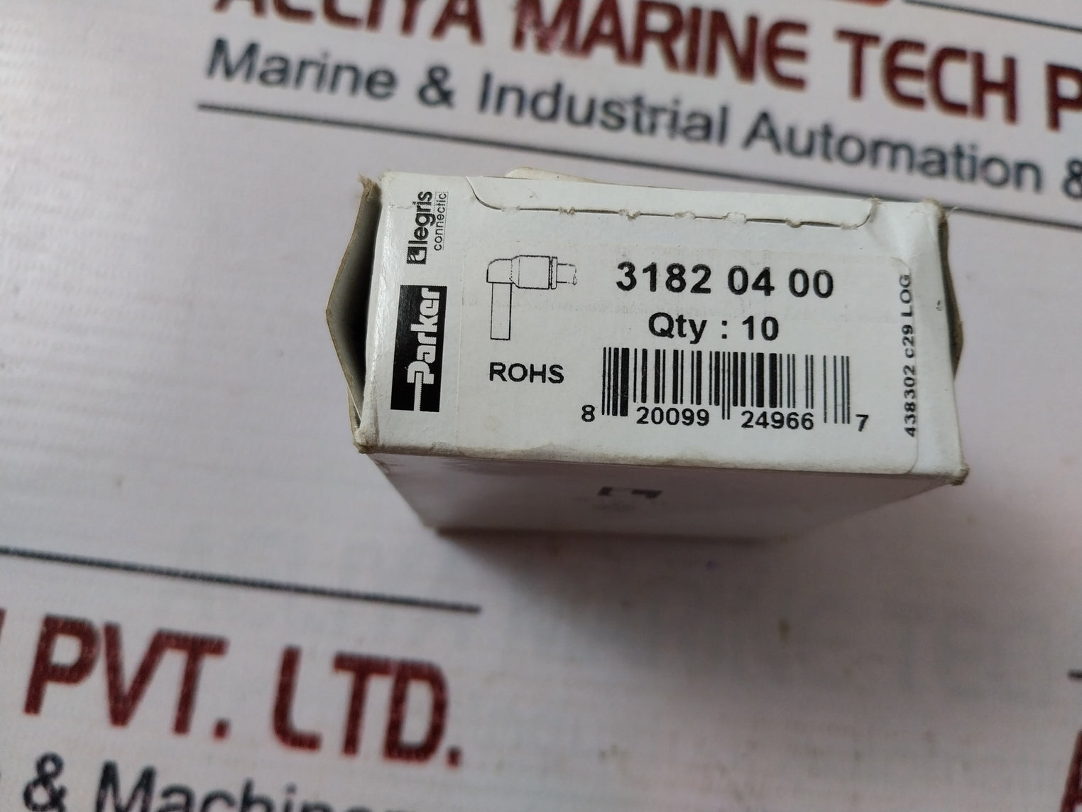 Lot Of 10X Parker Legris 3182 04 00 Plug In Compact Elbow