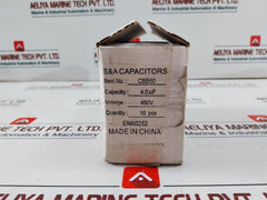 Lot of 36X S&A CBB60 Motor Running Capacitor 450VAC 50/60HZ 4.0uF(MFD)
